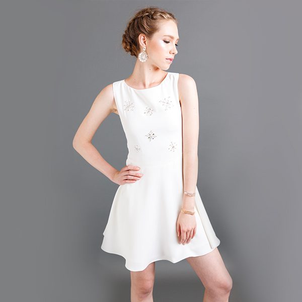 white snowflake dress