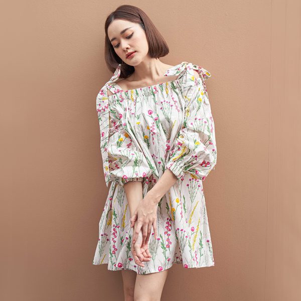 Flower Elastic Dress – La Prime by Bo 